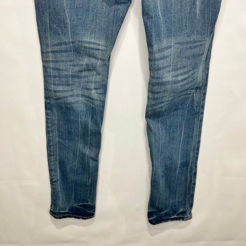Express Stella Woman’s Jeans sz 2 Skinny Low Regular Medium Wash Distressed Fade - Picture 7 of 9